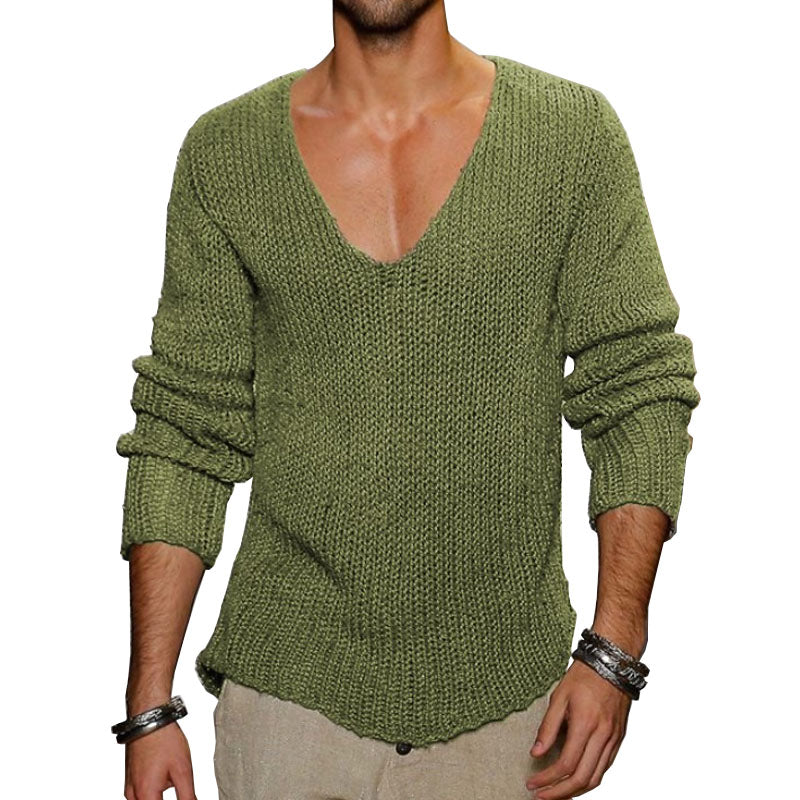 Hendersson - V-Neck Knit Pullover Sweater