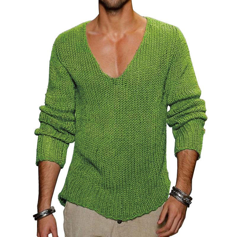 Hendersson - V-Neck Knit Pullover Sweater