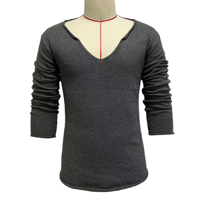 Thomas I Men's Casual V Neck Long Sleeve Sweater