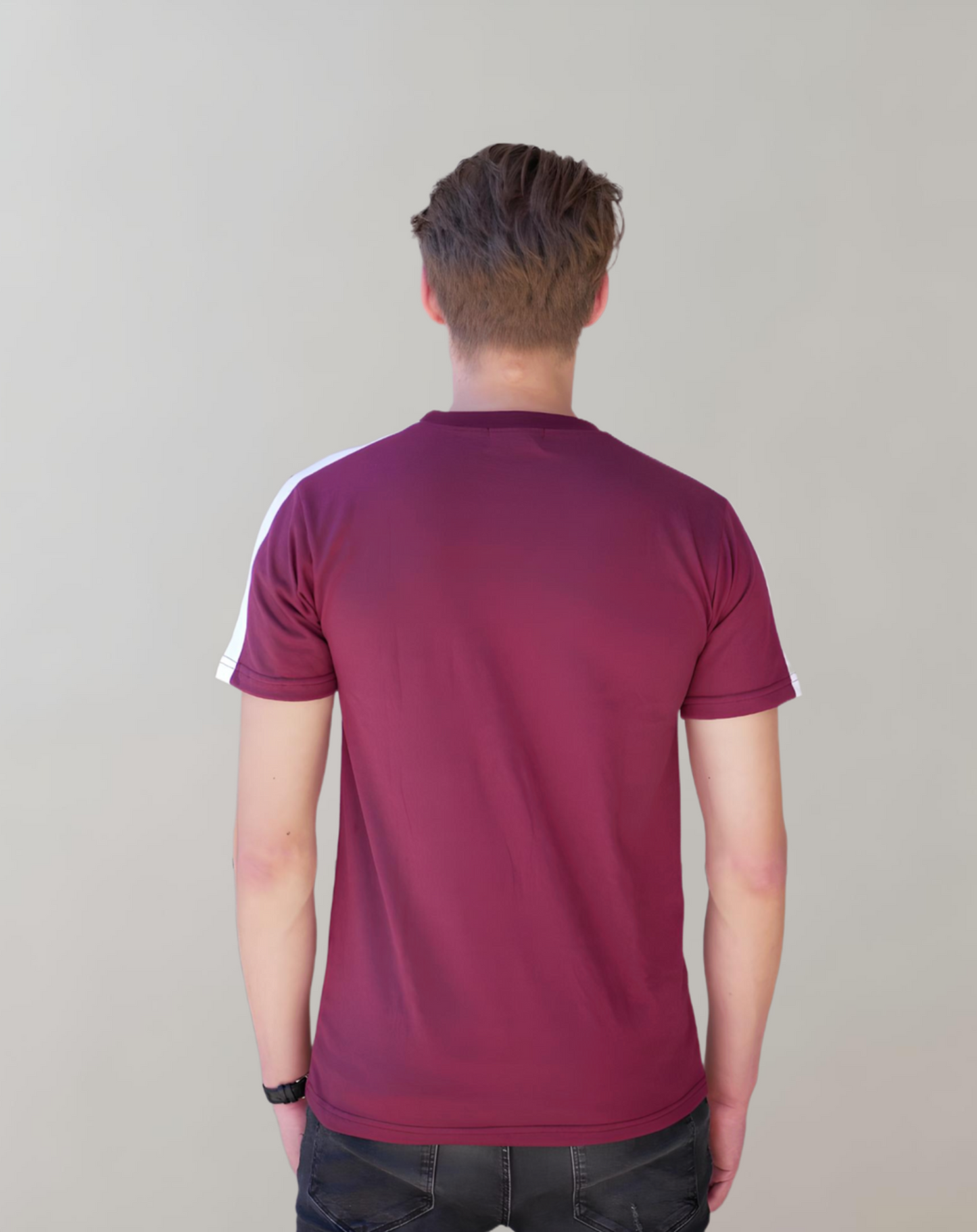 Tim - Stripe design in Burgundy