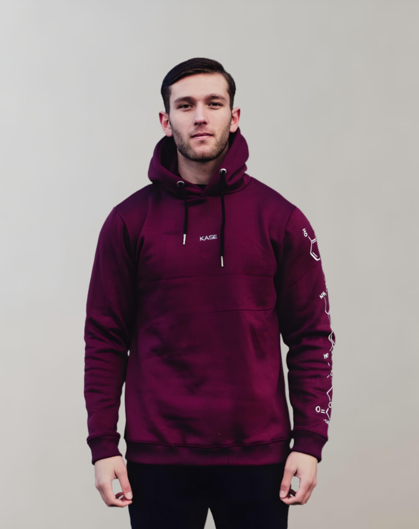 Hoodie Molecule design in Burgundy