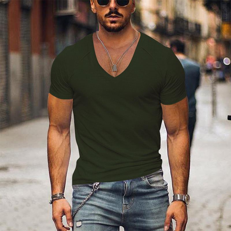 Ollie I Men's V Neck Solid Color T-Shirt