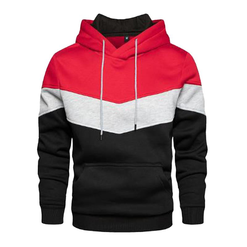 Tom - Casual Sports Color block Patchwork Hoodie