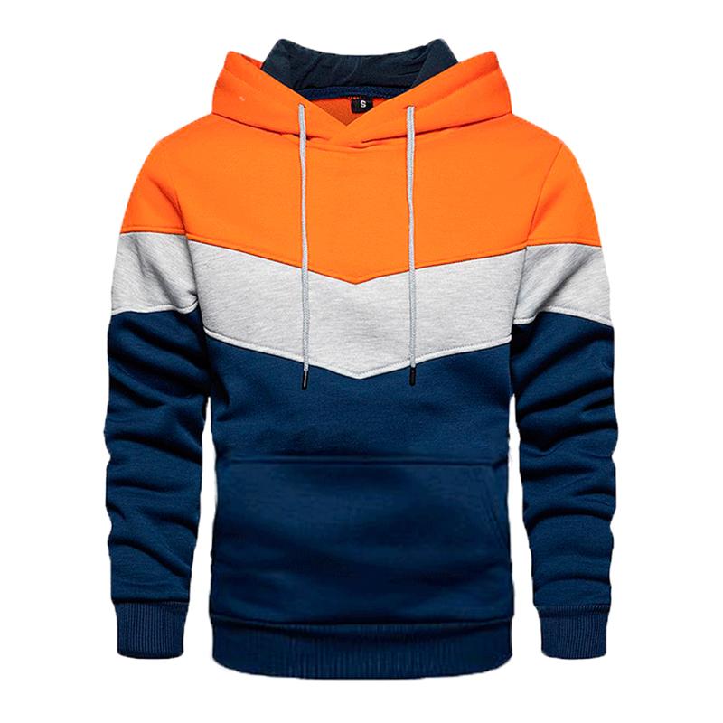 Tom - Casual Sports Color block Patchwork Hoodie