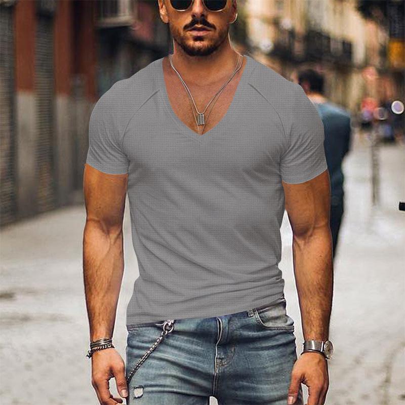 Ollie I Men's V Neck Solid Color T-Shirt