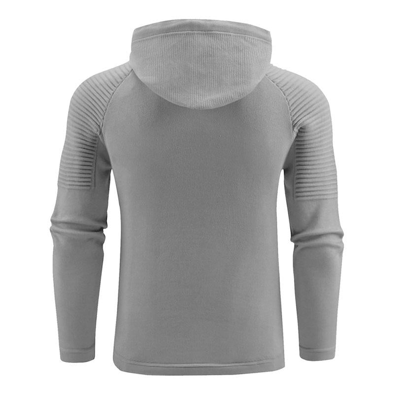 Men's Hoodie Solid Color Knit Long Sleeve Hoodie