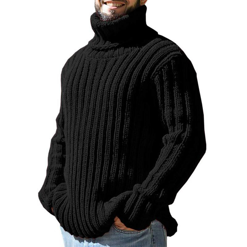 Jamie I Men's Casual Turtleneck Slim Fit Knit Sweater