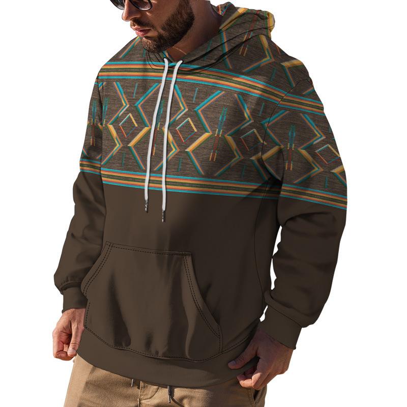 Men's Printed Casual Outdoor Hoodie Sweatshirt