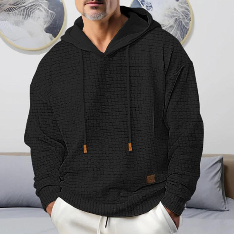 Men's Casual Solid Color Long Sleeve Hoodie