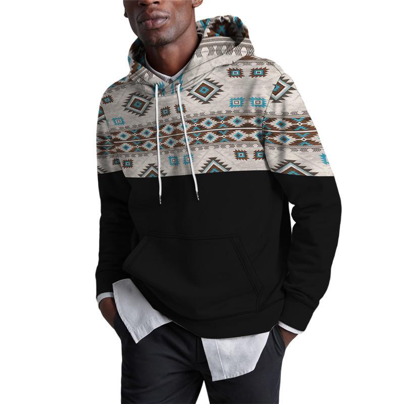 Men's Printed Casual Outdoor Hoodie Sweatshirt