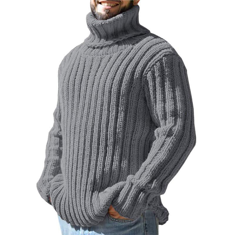 Jamie I Men's Casual Turtleneck Slim Fit Knit Sweater