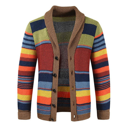 Hanckock I Men's Color block Lapel Sweater Jacket