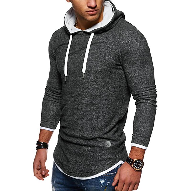 James I Men's Fashion Color Block Long Sleeve Hoodie