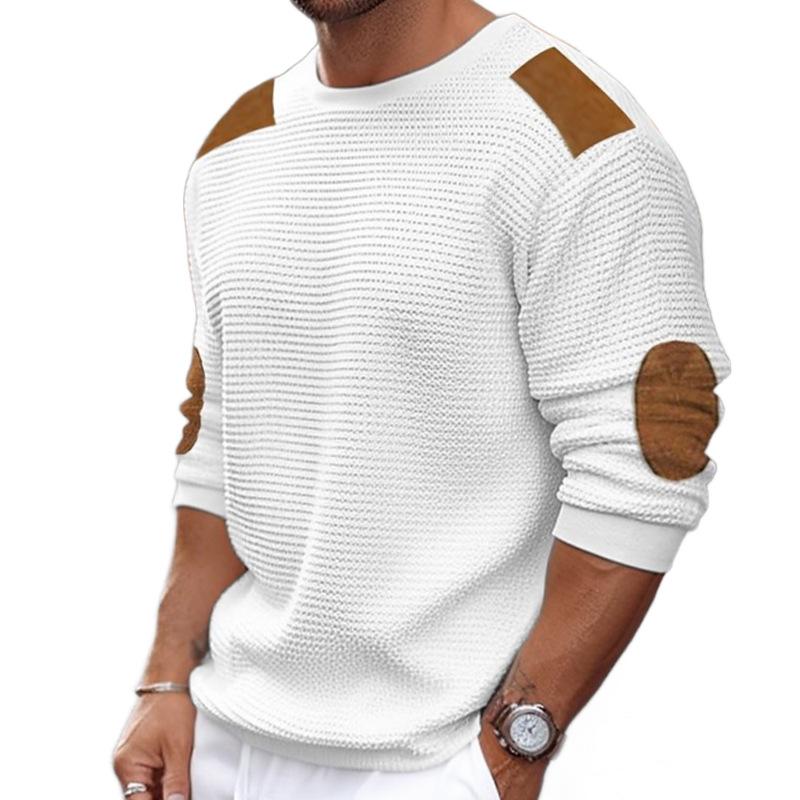 Timothy - Long Sleeve Patchwork Slim Pullover