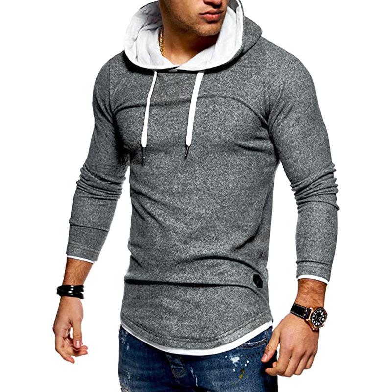 James I Men's Fashion Color Block Long Sleeve Hoodie