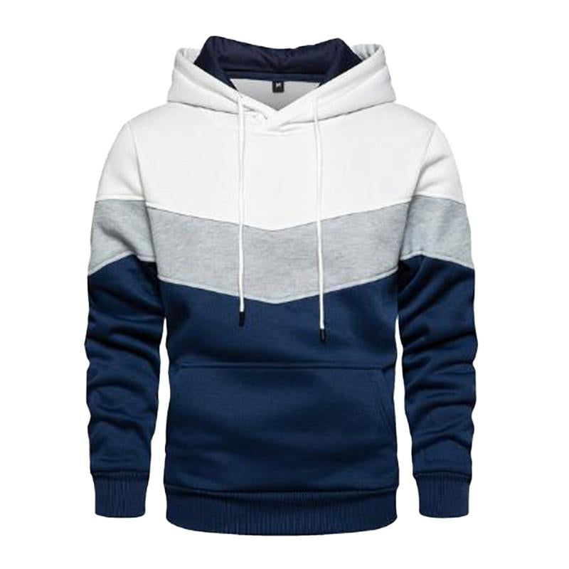 Tom - Casual Sports Color block Patchwork Hoodie