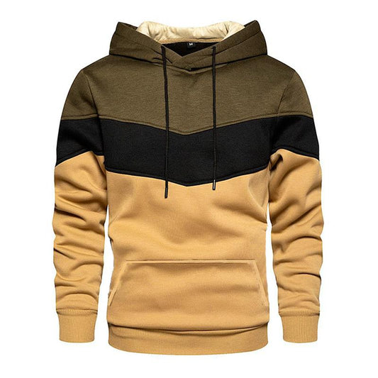 Tom - Casual Sports Color block Patchwork Hoodie