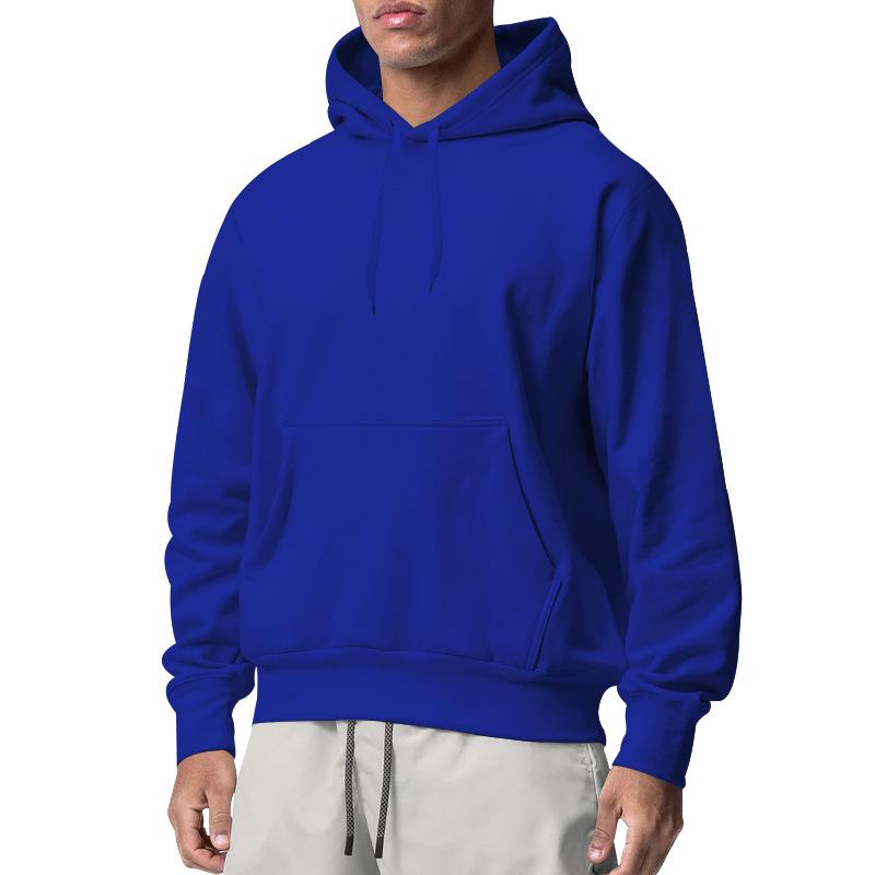 Men's Solid Loose Casual Sports Fitness Hoodie