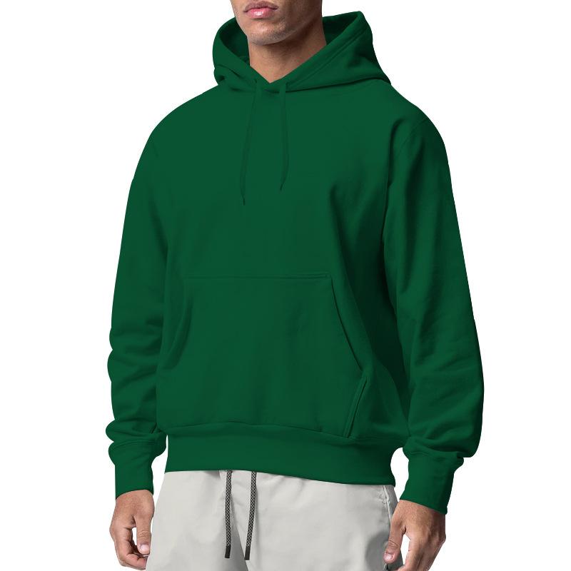 Men's Solid Loose Casual Sports Fitness Hoodie