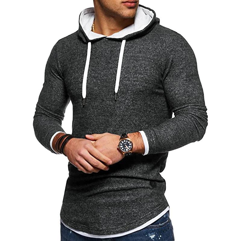 James I Men's Fashion Color Block Long Sleeve Hoodie